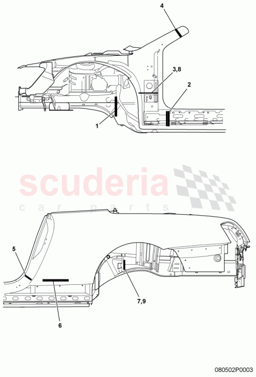 Part Diagram for Bentley 3W7809025H