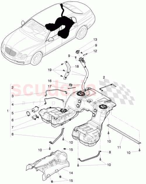 Part Diagram for Bentley 3W8201192