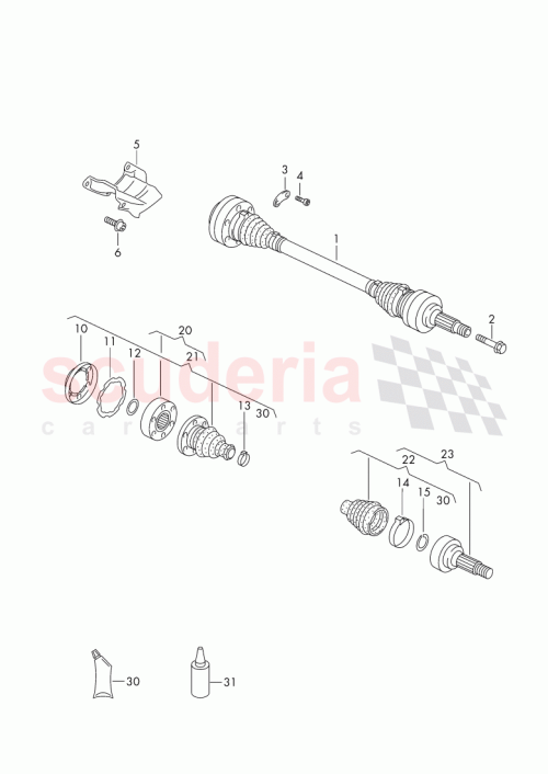 Part Diagram for Bentley 5N0407297A