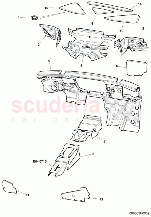 Part Diagram for Bentley 3W0 863 829 K