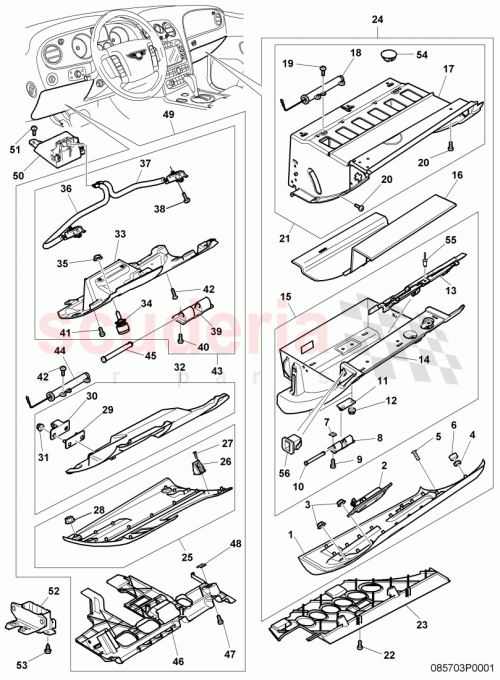 Part Diagram for Bentley 3W0919136