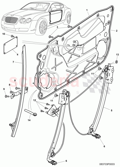 Part Diagram for Bentley 3W8837919