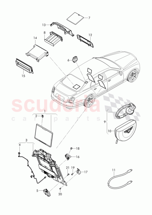 Part Diagram for Bentley 3Y5 907 703