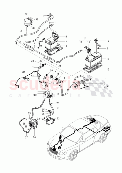 Part Diagram for Bentley 3W7971344