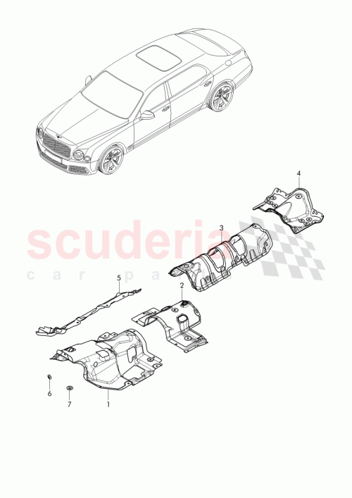 Part Diagram for Bentley 3Y4 825 635 A