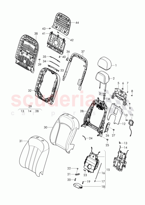 Part Diagram for Bentley 3Y5 882 516 A