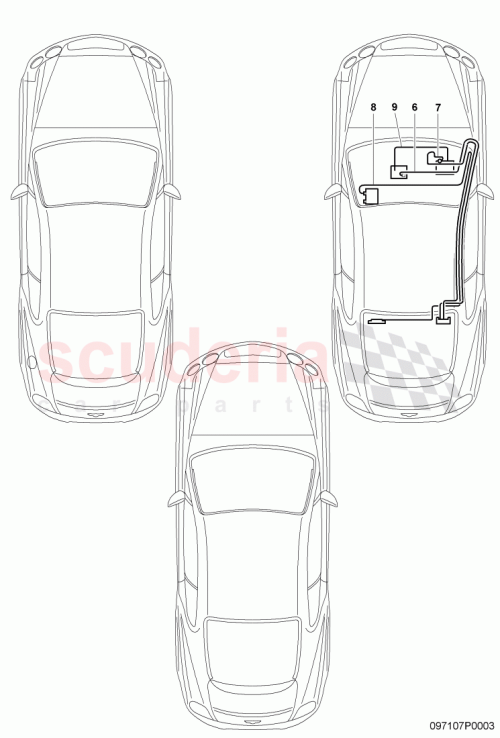 Part Diagram for Bentley 3W7035723B