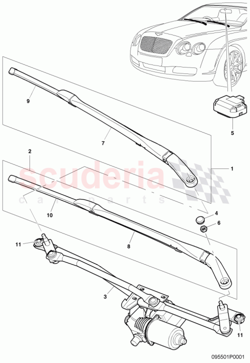 Part Diagram for Bentley 3W1 955 023 M
