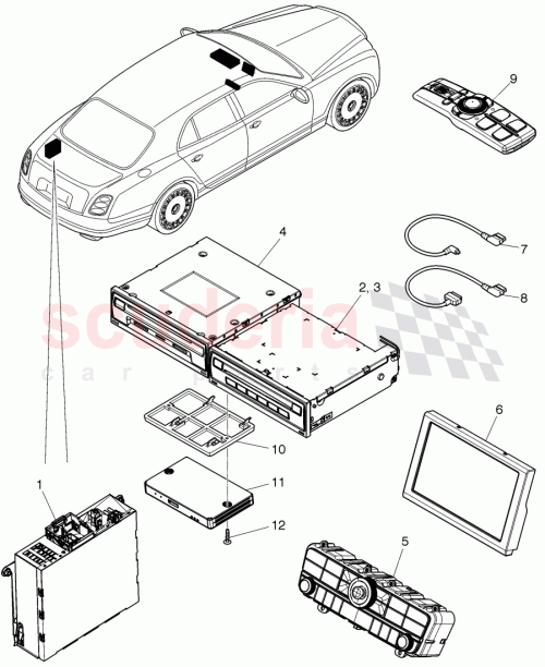 Part Diagram for Bentley 3Y0 979 020