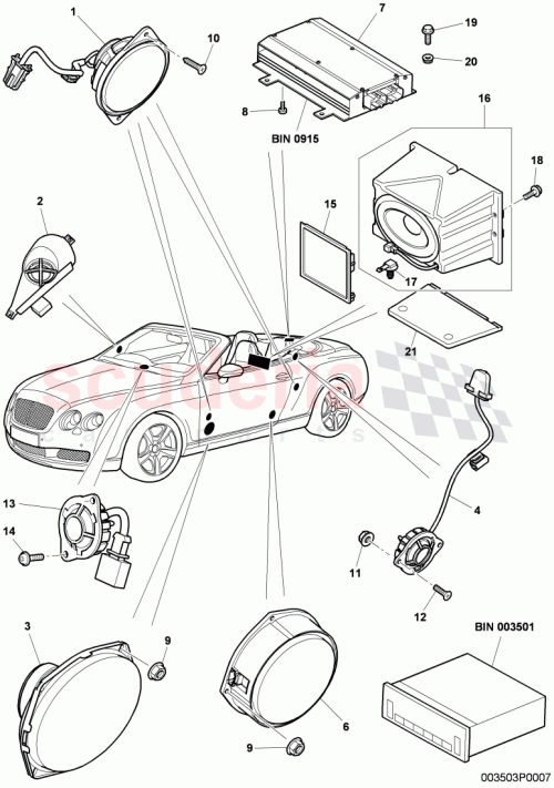 Part Diagram for Bentley 3W0 035 387 G