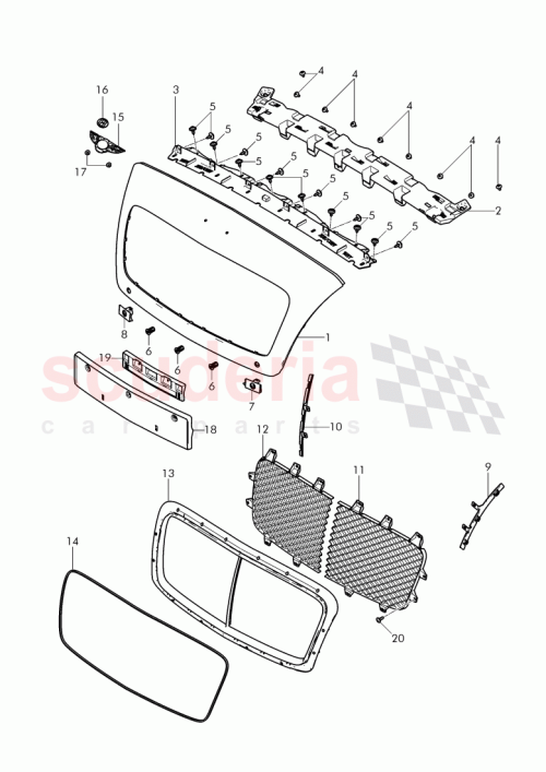 Part Diagram for Bentley 3W3 853 957 A