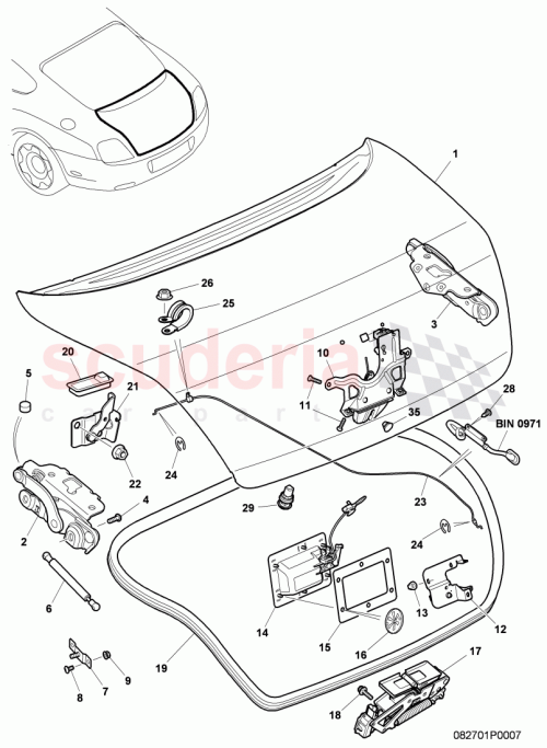 Part Diagram for Bentley 3W8 827 025 D