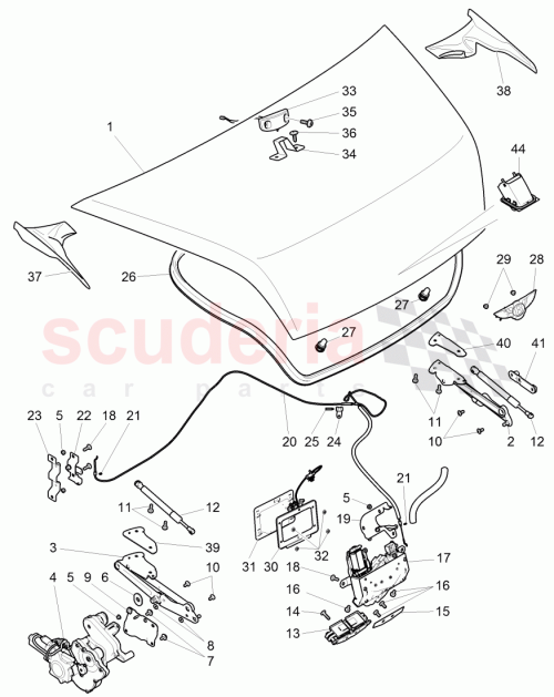 Part Diagram for Bentley 3W7 827 705 E