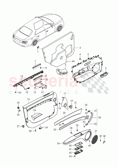 Part Diagram for Bentley 4W0 868 433 A