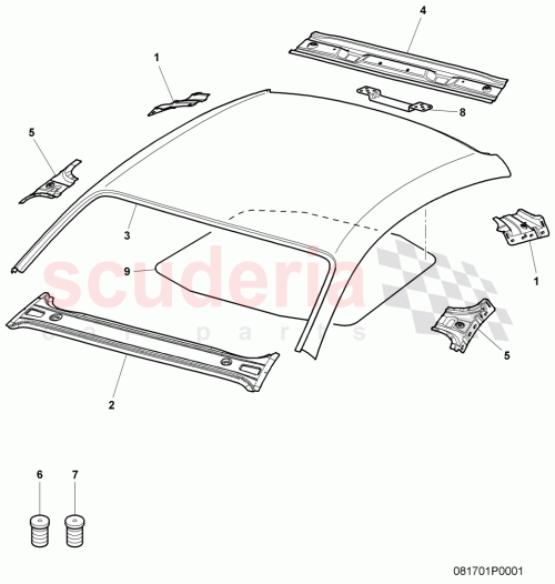 Part Diagram for Bentley 3W8809883C