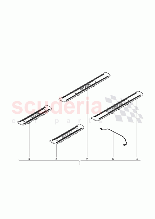 Part Diagram for Bentley 3W5 853 537 H