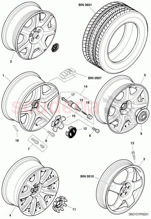 Part Diagram for Bentley 4D0 601 361
