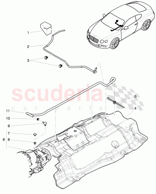 Part Diagram for Bentley 3W0301177