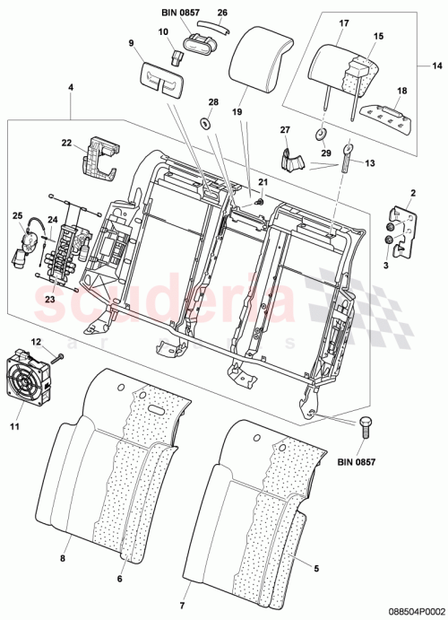 Part Diagram for Bentley 3W5885884AA