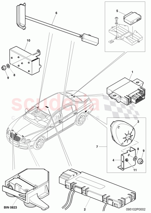 Part Diagram for Bentley 3W8 951 287 B