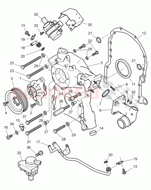Part Diagram for Bentley 07V 121 175 A