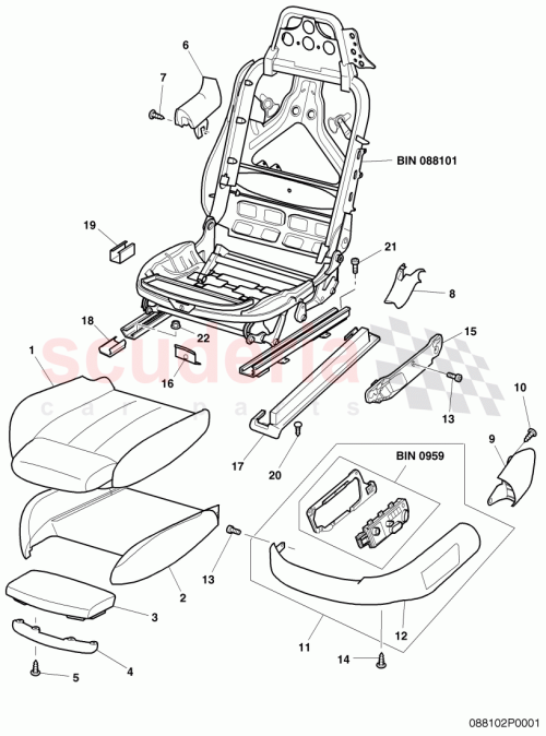 Part Diagram for Bentley 3W3 881 810 A