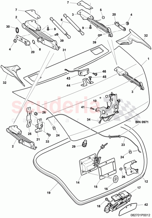 Part Diagram for Bentley 3W7827915