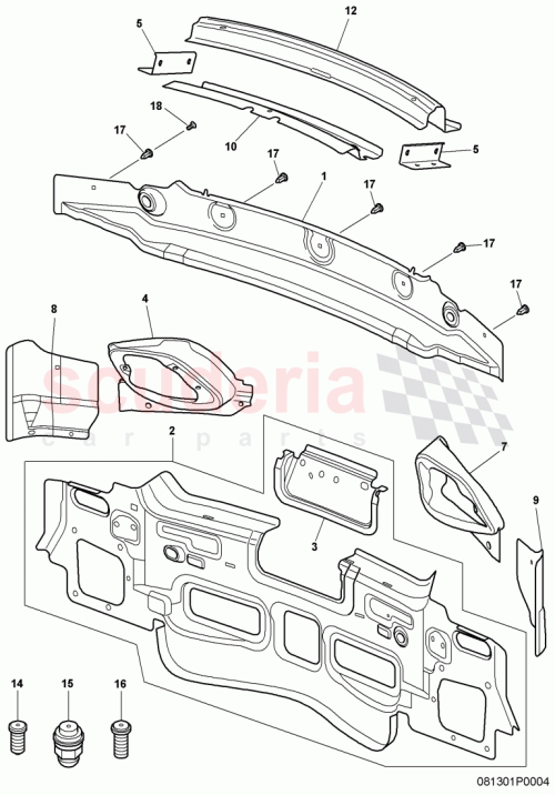 Part Diagram for Bentley 3W7813415A