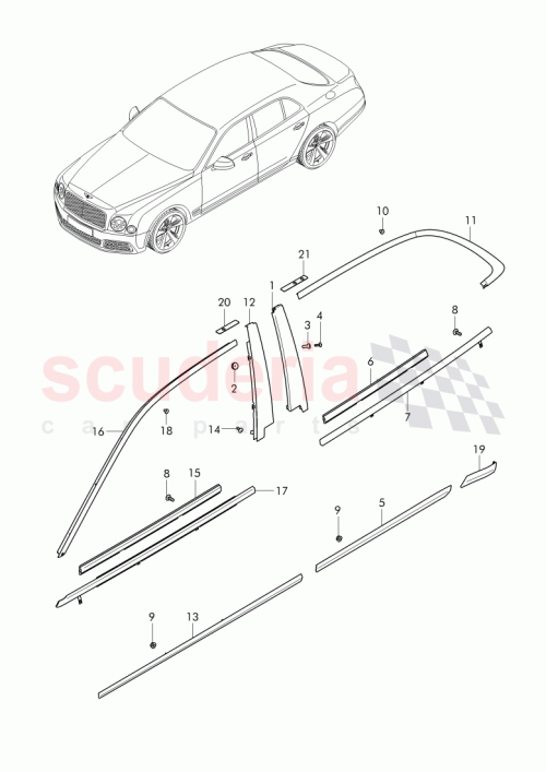 Part Diagram for Bentley 3Y4 839 979 A