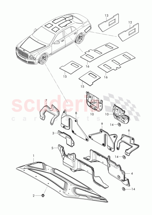 Part Diagram for Bentley 3Y0 864 773 C