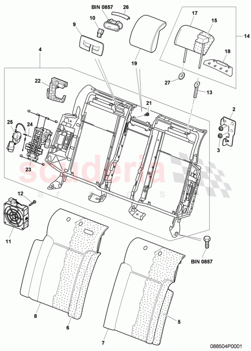 Part Diagram for Bentley 3W5885903A