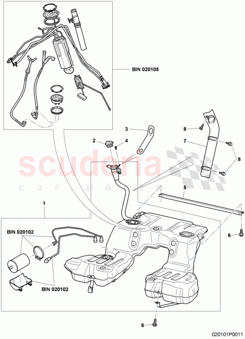 Part Diagram for Bentley 3W0201211A