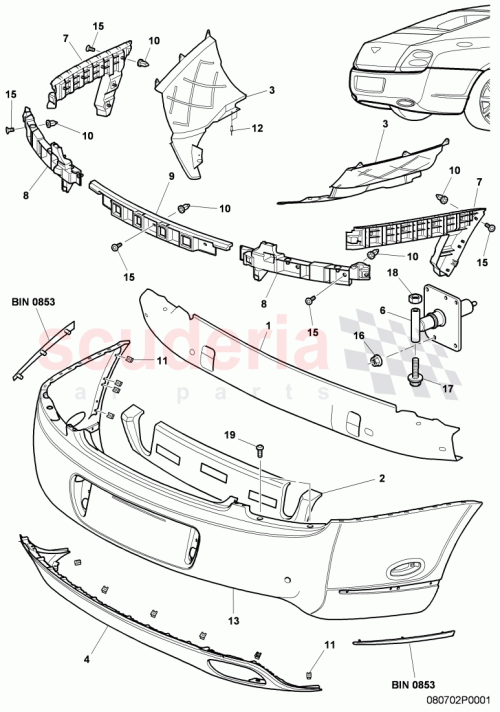 Part Diagram for Bentley 3W8807417T