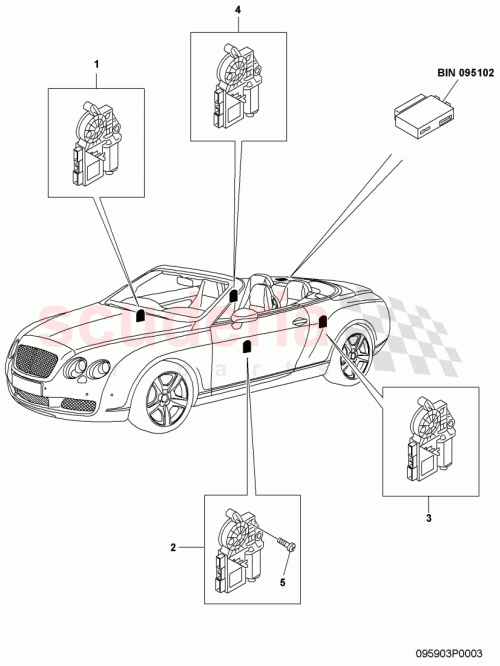 Part Diagram for Bentley 3W7959701A