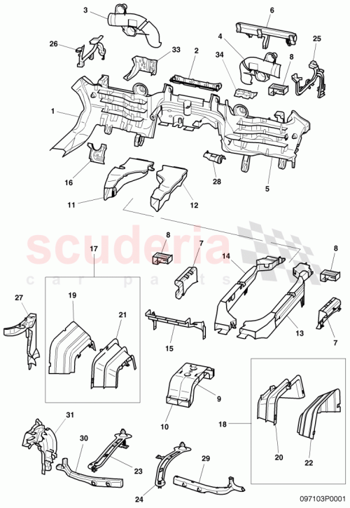 Part Diagram for Bentley 3W0971612