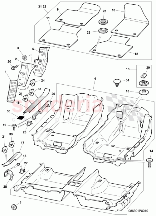 Part Diagram for Bentley 3W2 863 233 D