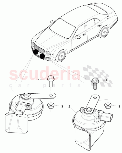 Part Diagram for Bentley 3Y0 951 167 E