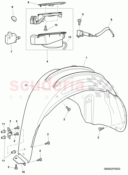 Part Diagram for Bentley 3W7809909