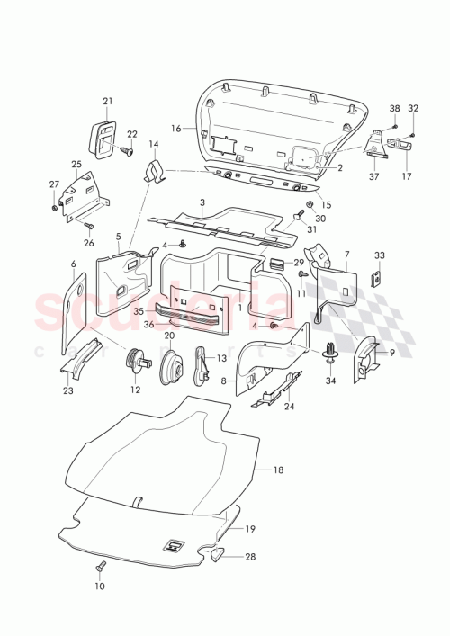 Part Diagram for Bentley 3W7864472C