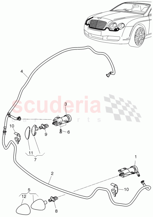 Part Diagram for Bentley 3W0955970M