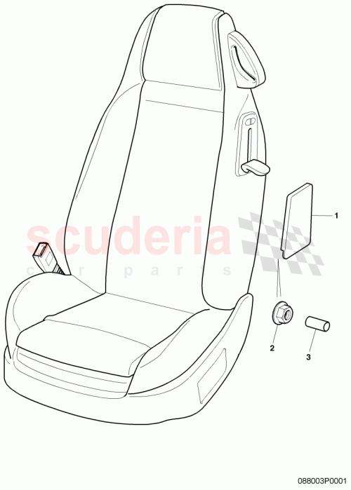 Part Diagram for Bentley 3W8880442