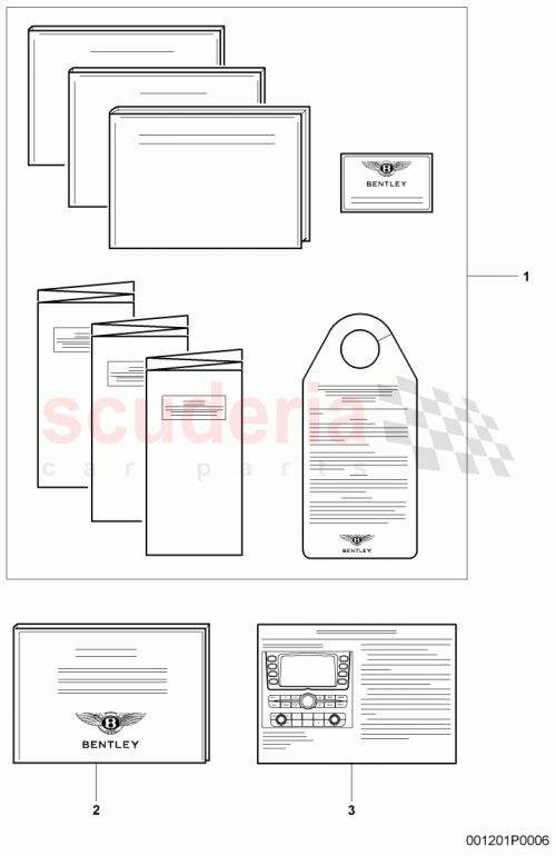 Part Diagram for Bentley 3W7 012 003 JE