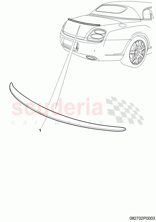 Part Diagram for Bentley 3W7827936