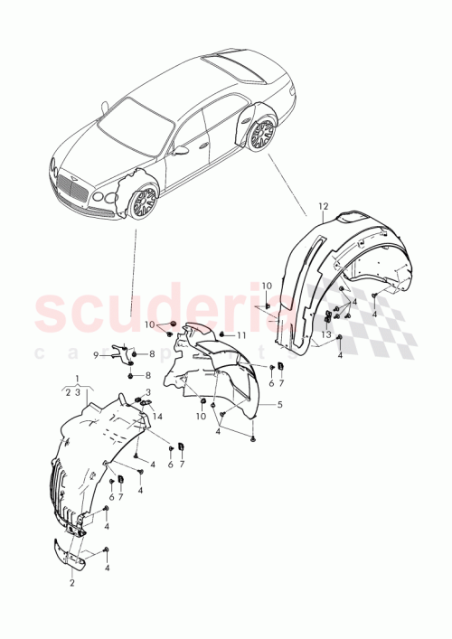 Part Diagram for Bentley 4E0821149
