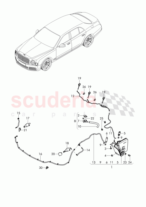 Part Diagram for Bentley 3Y0 955 681 A