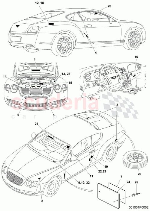 Part Diagram for Bentley 3W8010537