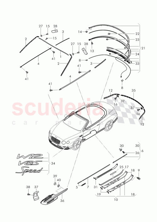 Part Diagram for Bentley 3W7 853 538 R