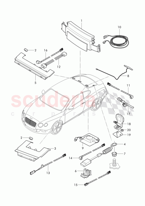 Part Diagram for Bentley 3W0 971 067