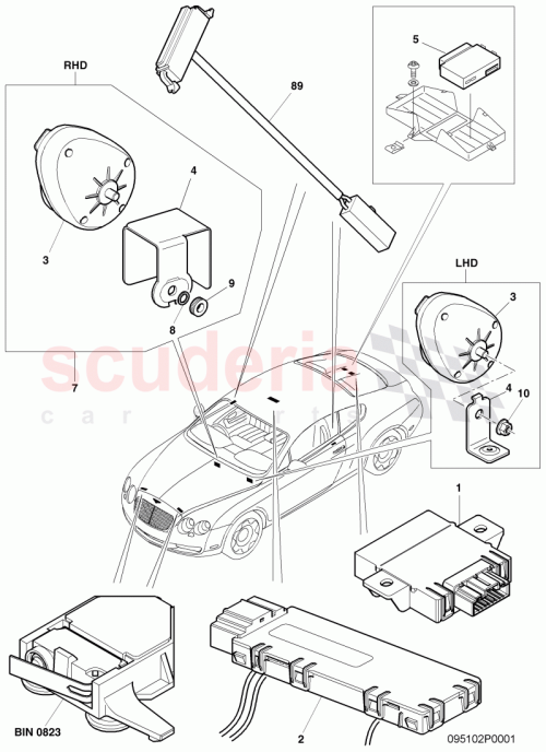 Part Diagram for Bentley 3W0 951 169