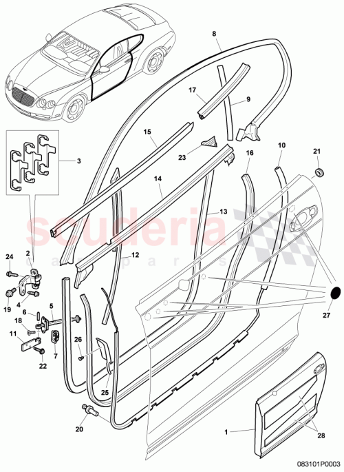 Part Diagram for Bentley 3W8831056C